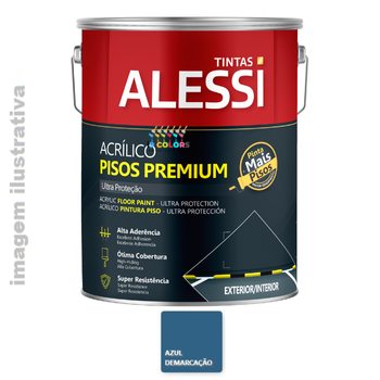 Tinta Piso Acrílico Ultrapiso  3,6 litros - Alessi - Azul Demarcação Semibrilho