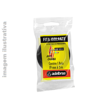 Fita Isolante 18 mm x 5 Metros - Preto