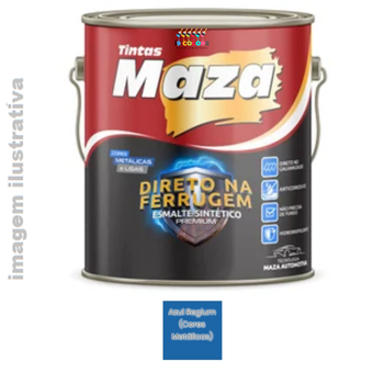 Esmalte Sintético Direto na Ferrugem 3,6 litros Maza - Azul Regium Metálico