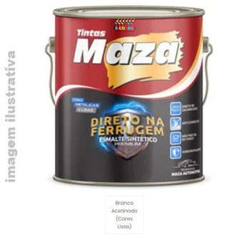Esmalte Sintético Direto na Ferrugem 3,6 litros Maza - Branco Acetinado