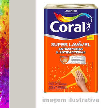 Tinta Acrílica Super Lavável 16 litros - Coral - Crômio Super Lavável Coral SC