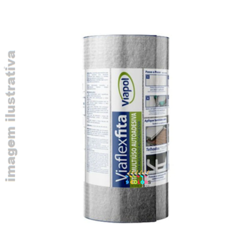 Viaflex Fita Sleeve 10 cm x 10 Metros - Alumínio