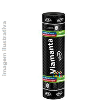 Viamanta Multiuso Poliester Alumínio 4 mm x 1 Metro x 10 Metros - Preto