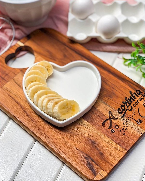 Tábua com Coração Personalizada 29x19cm