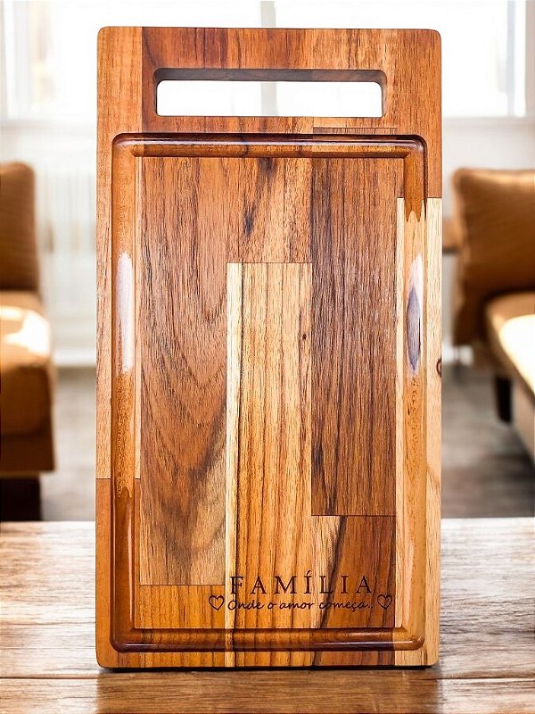 Tábua Resinada Personalizada 35x19cm