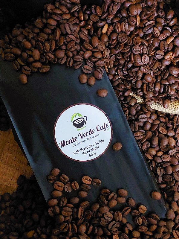 Café Torrado e Moído (100% Arábica) - 1kg - Torra Média - Monte Verde Café