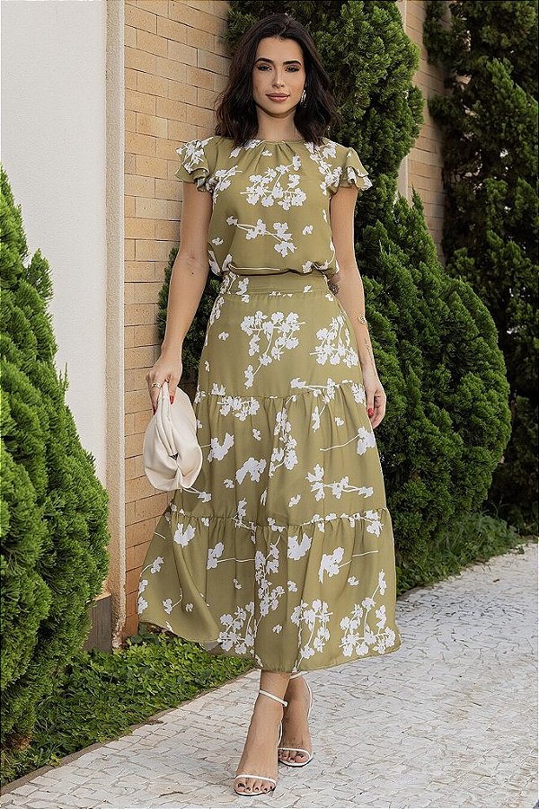 Conjunto Olívia de Saía e Blusa