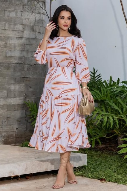 Conjunto White Flower de Saía e Blusa