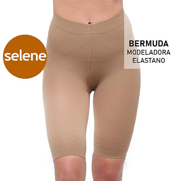 Bermuda Modeladora com Elastano Afina Cintura Compressão
