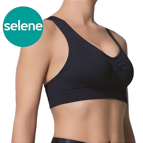Top Sutiã Decote Nadador Sem Costura Selene Lingerie Original