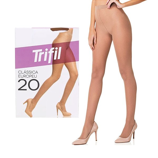 Meia Calça Fina Fio 20 Clássica Trifil Transparente com Elastano Translucida
