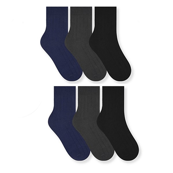 Kit 6 Meias Casual Algodão Masculina Cano Curto Preta Básica