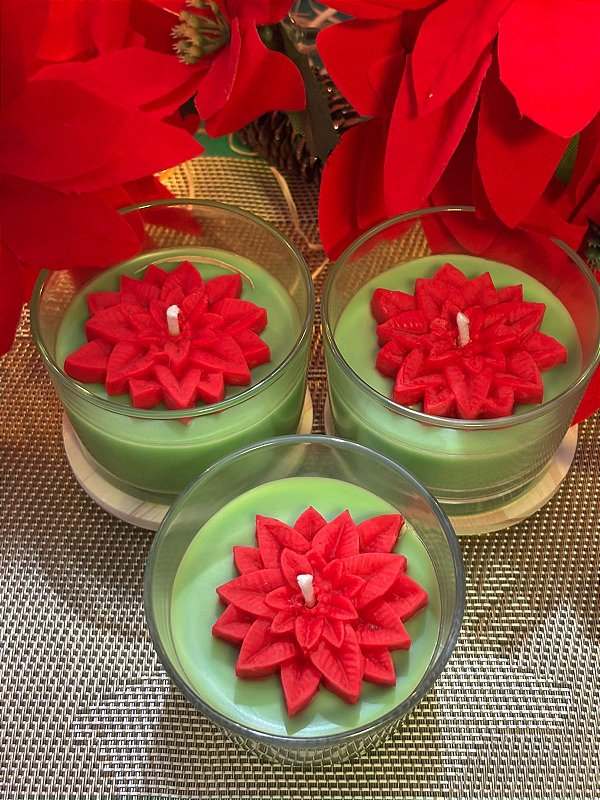 Vela Aromática Flor de Natal - 100g