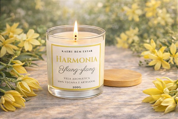 Vela Aromática "Harmonia" - Ylang-ylang - 100g