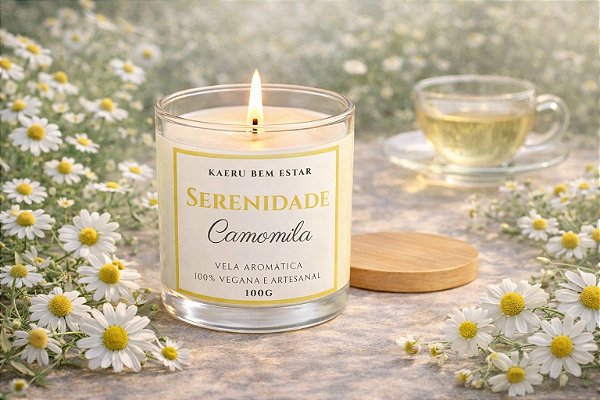 Vela Aromática "Serenidade" - Camomila - 100g