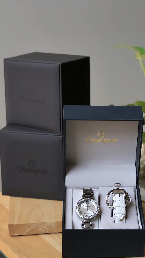 RÉLOGIO CHANPION FEM.CRAVEJADO+OPÇÃO DE PULSEIRA
