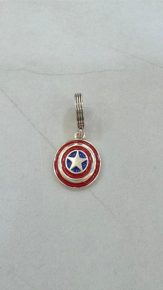 Berloque Capitão América  - Prata 925