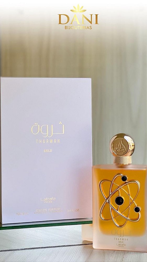 Perfume Árabe Unissex Tharwah Gold Lattafa 100ml – Luxo e Elegância
