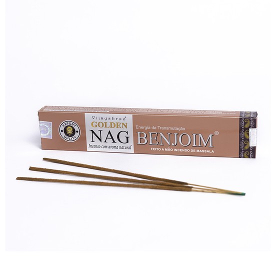 Incenso indiano Vijayshree Golden Nag Benjoim - Energia da transmutação