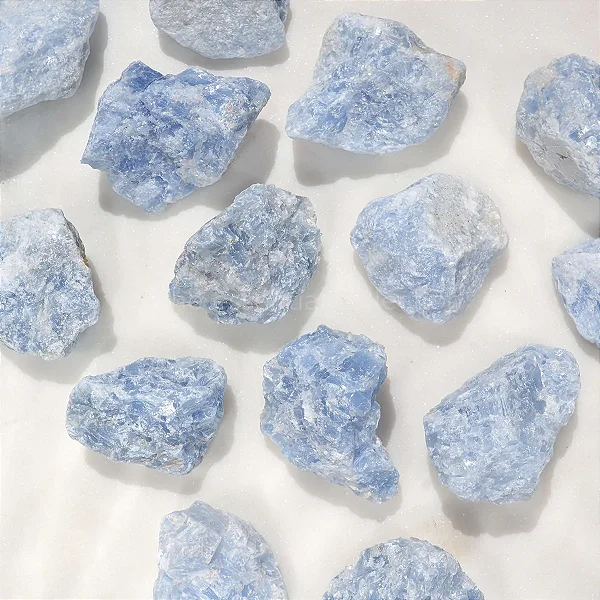 Calcita azul natural bruta - leveza - 30 a 57g