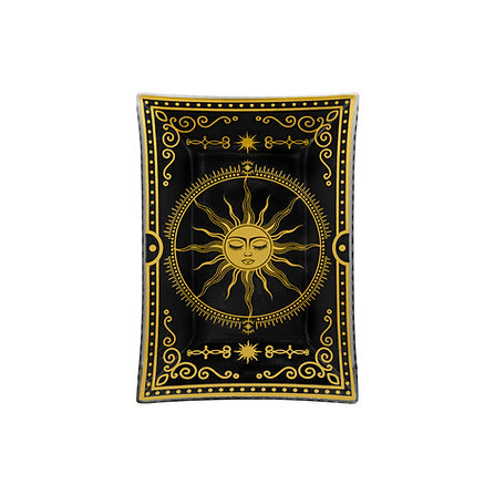 Travessa de vidro carta tarot sol - C. 17,3 x L. 11,3 x A. 1 cm