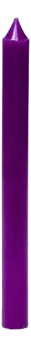 Vela palito roxa - 20cm altura