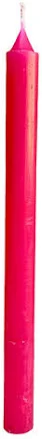 Vela palito perfumada de verbena na cor rosa - 20cm