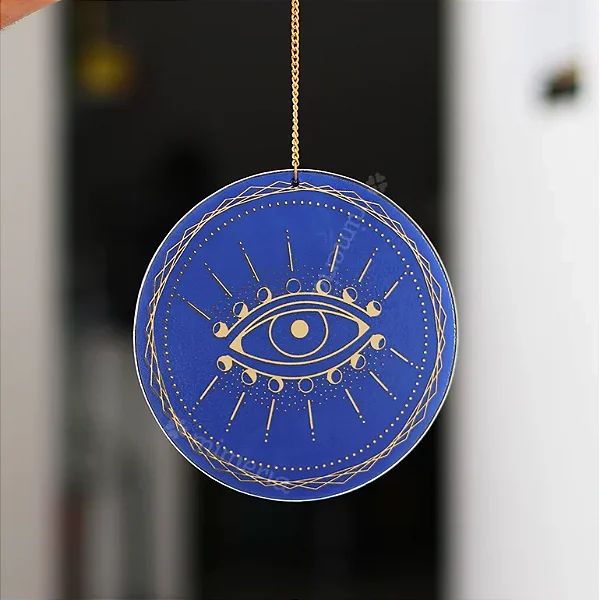 Mandala De Vidro De Parede Olho Mystic Ø18