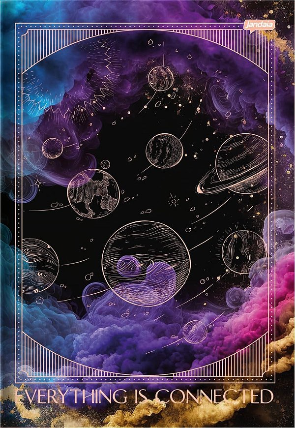 Caderno brochura 1/4 planetas - 40 fls - Sem pauta