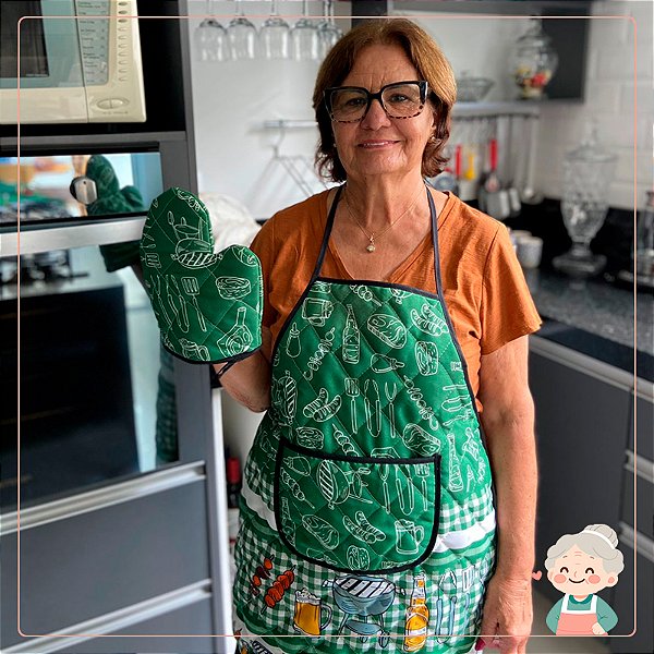 Avental com Bolso e Luva