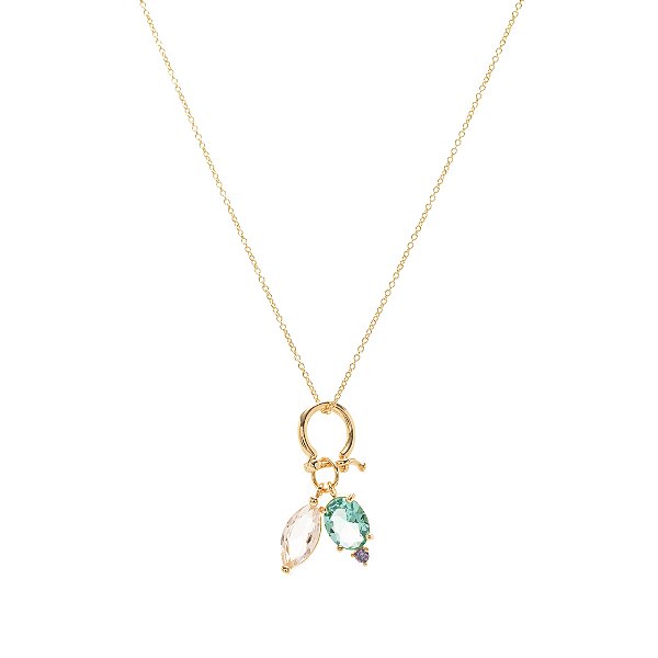 Colar Felicidade Cristal Paraíba Morganita