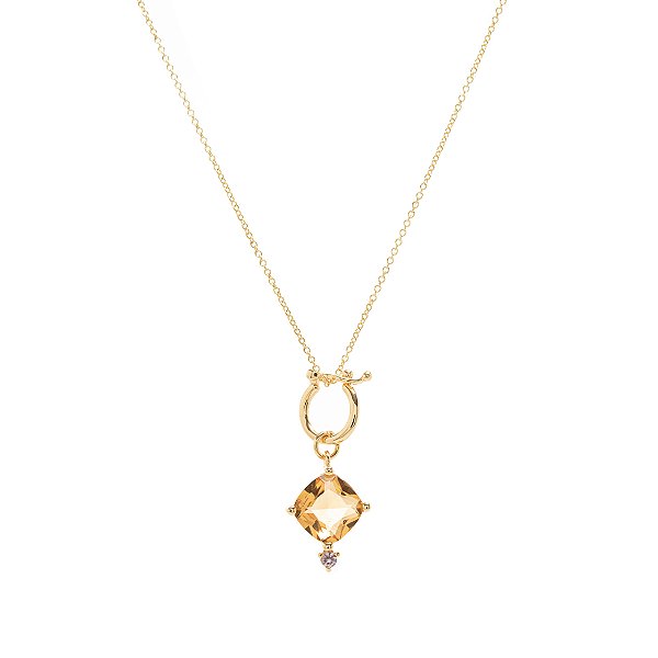 Colar Luz Cristal Citrino