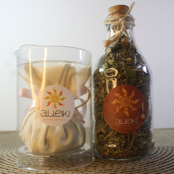 Sachê Aromático + Frasco Banho 7 Ervas