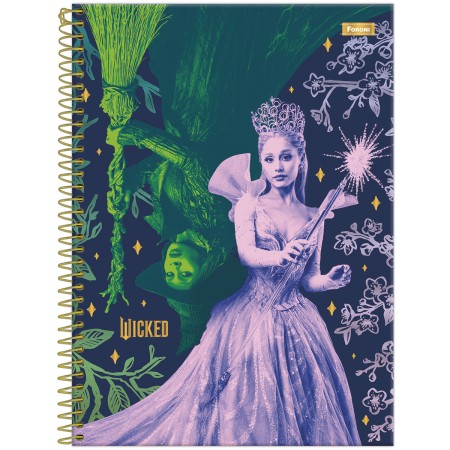 Caderno Wicked Universitário 1 Matéria - Glinda e Elphaba 1