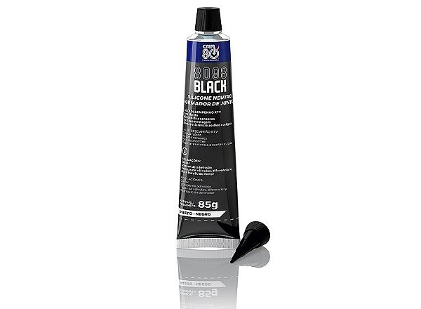 SILICONE 8098 BLACK ALTA TEMPERATURA PRETO 85G CAR80