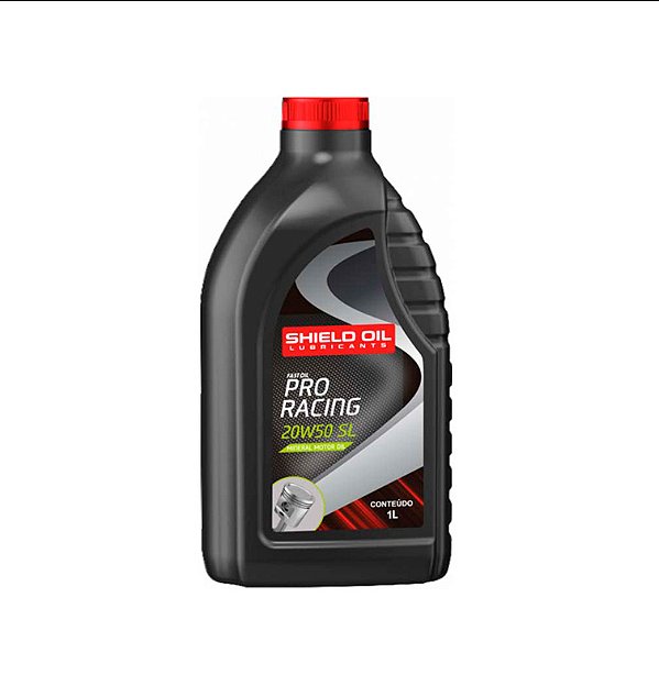 ÓLEO LUBRIFICANTE DO MOTOR SHIELD OIL 20W50 API SL MINERAL FAST OIL PRO RACING - 1L