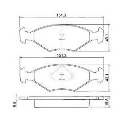 PASTILHA DE FREIO DIANT VW GOL G2 G3 G4 1.0 1.6 96/08 (SOLIDO) P23