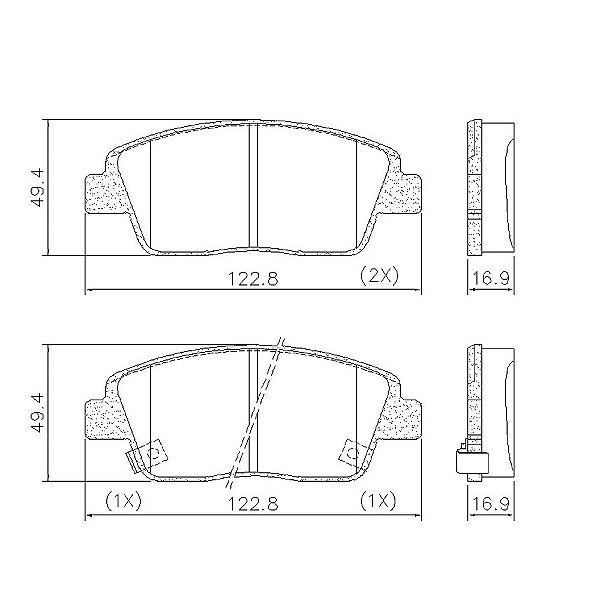 PASTILHA DE FREIO DIANT HYUNDAI HB20 1.0 16V 12>
