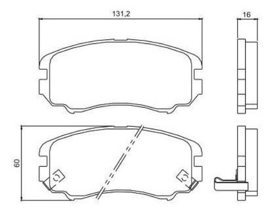 PASTILHA DE FREIO DIANT HYUNDAI TUCSON 04> SPORTAGE