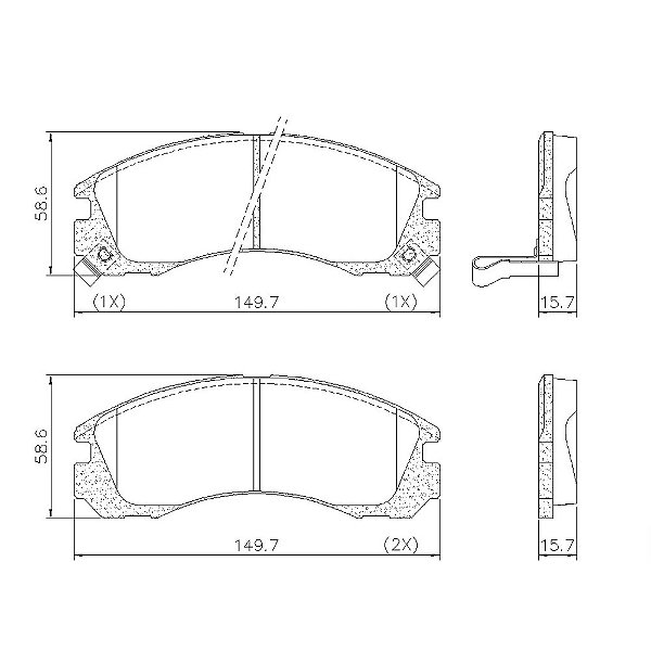 PASTILHA DE FREIO DIANT MITSUBISHI OUTLANDER PAJERO L200 LANCER