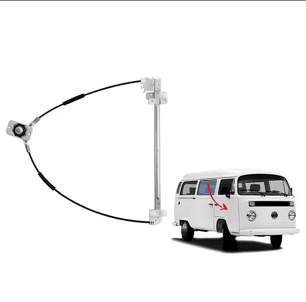 *** MAQUINA DO VIDRO MECANICA, MANUAL PORTA DIANTEIRA L.D KOMBI CLIPPER