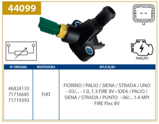 SENSOR TEMPERATURA FIAT FIRE 1.0 1.4 C/ FLANGE