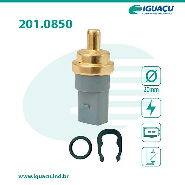 SENSOR DE TEMPERATURA VW GOL FOX 08> CINZA