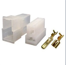 CONECTOR 2 VIAS UNIVERSAL MACHO E FEMEA (6,3MM) BRANCO
