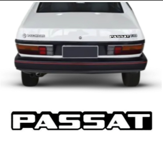 *** EMBLEMA (PASSAT) VW PASSAT 84/90 CROMADO COM FUNDO PRETO (ALTO RELEVO) MARCON 304.