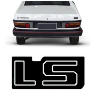 *** EMBLEMA (LS) VW GOL/VOYAGE/PARATI GI/ PASSAT 84/90 CROMADO COM FUNDO PRETO MARCON 314.