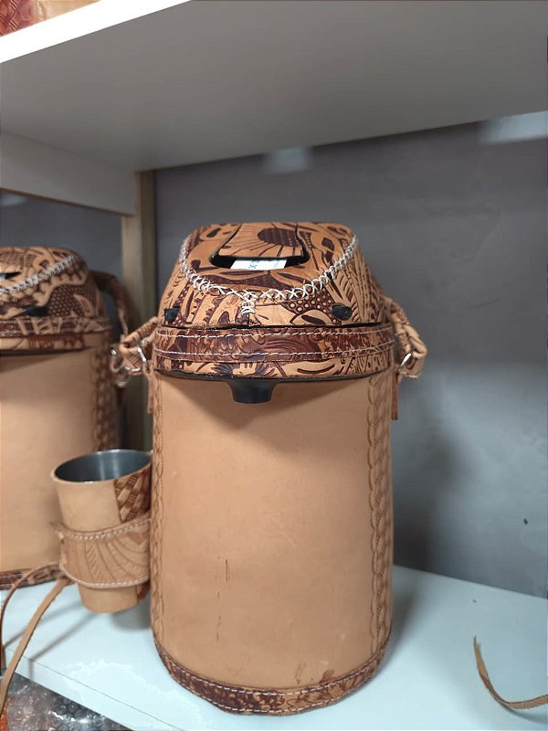 Garrafa de couro 2,5LT personalizada