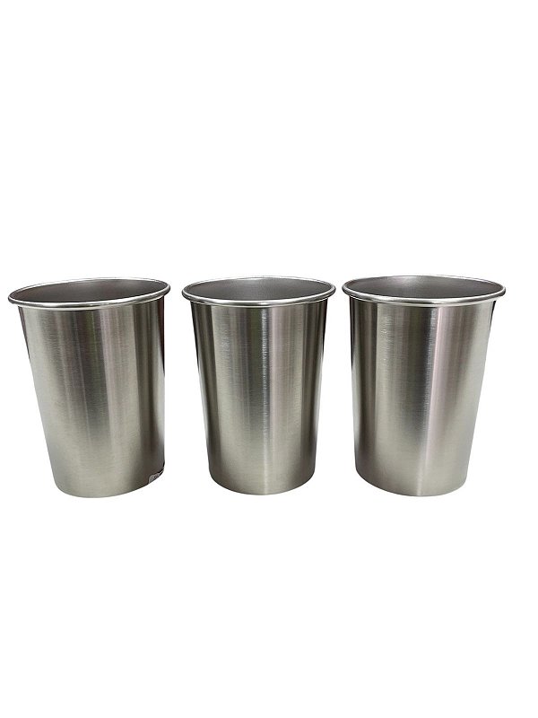 Copo inox maciço redondo largo