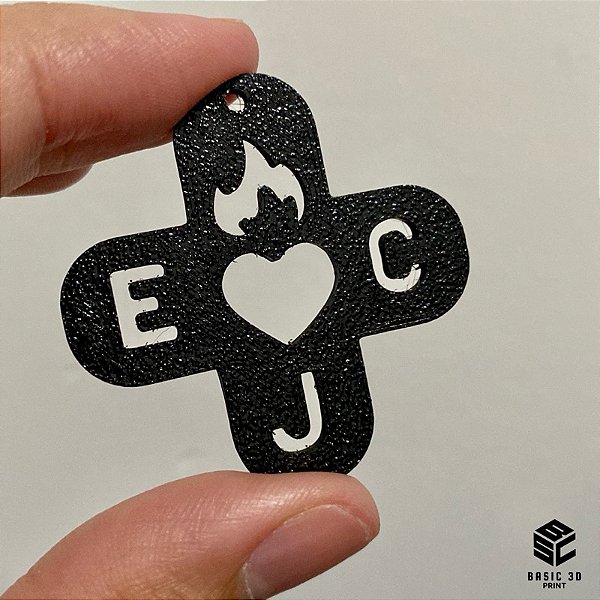 Kit 15 pingentes Cruz EJC para colar Jovens Lembrancinha Encontro de Jovens Sagrado Coração Católico
