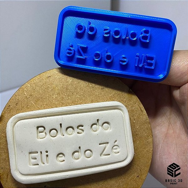 Kit cortador e marcador LOGO MARCA para biscoito, biscuit e pasta americana Personalizado 6cm
